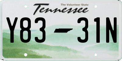 TN license plate Y8331N
