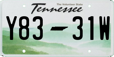 TN license plate Y8331W