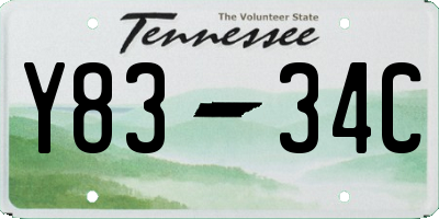 TN license plate Y8334C