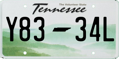 TN license plate Y8334L