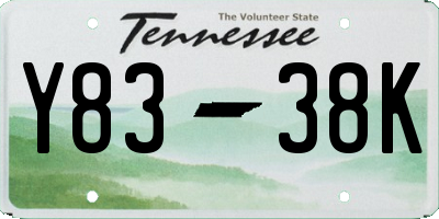 TN license plate Y8338K