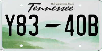 TN license plate Y8340B