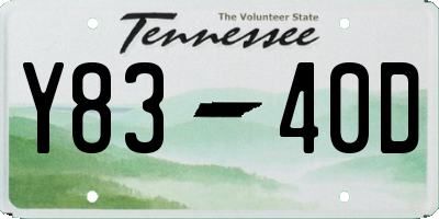 TN license plate Y8340D
