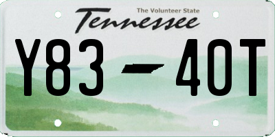 TN license plate Y8340T