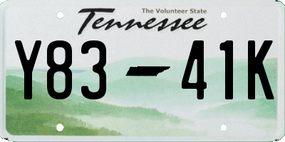 TN license plate Y8341K