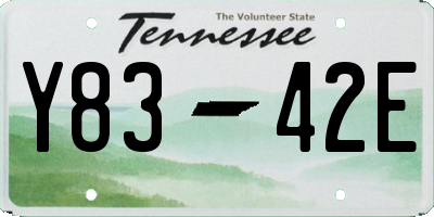 TN license plate Y8342E