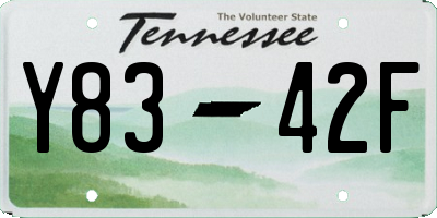 TN license plate Y8342F
