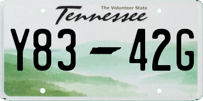 TN license plate Y8342G