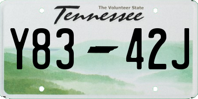 TN license plate Y8342J