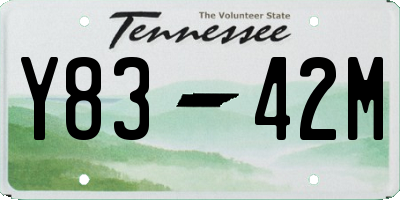 TN license plate Y8342M
