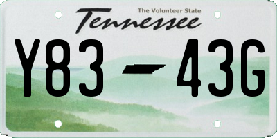 TN license plate Y8343G