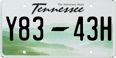 TN license plate Y8343H