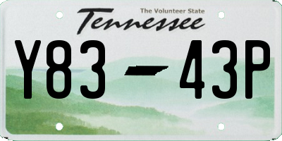 TN license plate Y8343P