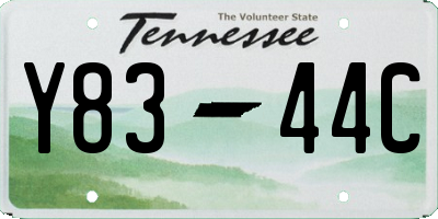 TN license plate Y8344C