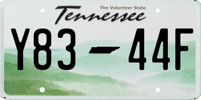 TN license plate Y8344F