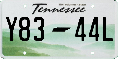 TN license plate Y8344L