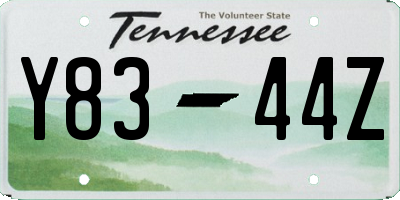 TN license plate Y8344Z