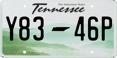 TN license plate Y8346P