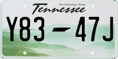 TN license plate Y8347J