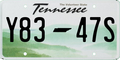 TN license plate Y8347S