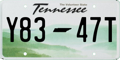 TN license plate Y8347T