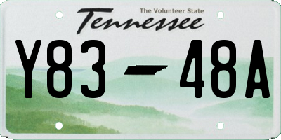 TN license plate Y8348A