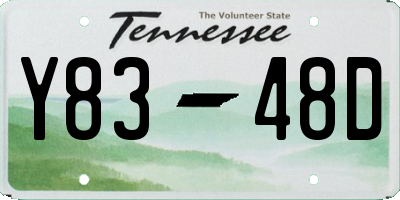 TN license plate Y8348D