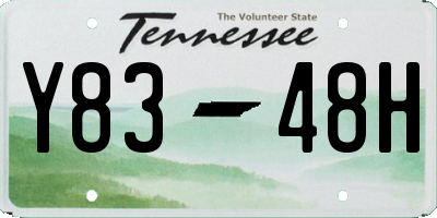 TN license plate Y8348H