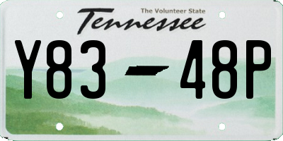 TN license plate Y8348P