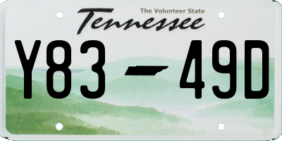 TN license plate Y8349D