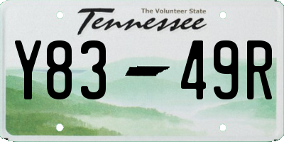 TN license plate Y8349R
