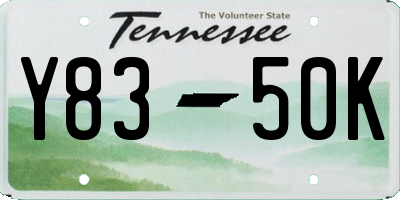 TN license plate Y8350K