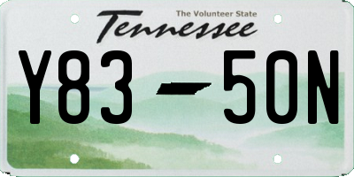TN license plate Y8350N