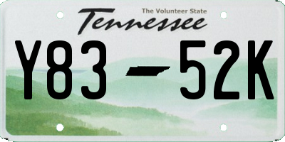 TN license plate Y8352K