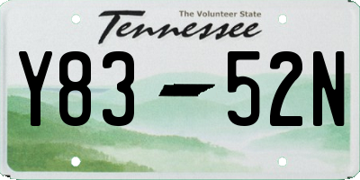 TN license plate Y8352N
