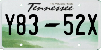 TN license plate Y8352X