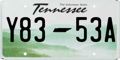 TN license plate Y8353A