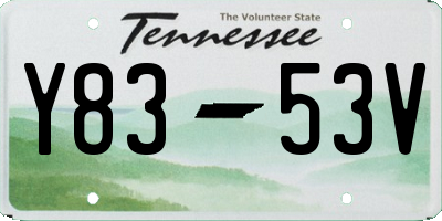 TN license plate Y8353V