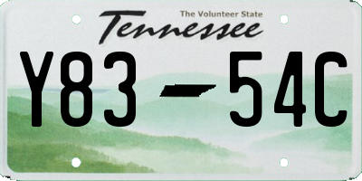 TN license plate Y8354C