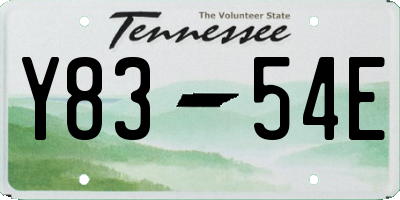 TN license plate Y8354E