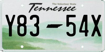TN license plate Y8354X