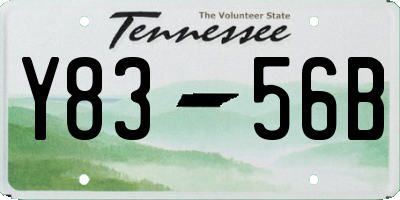 TN license plate Y8356B