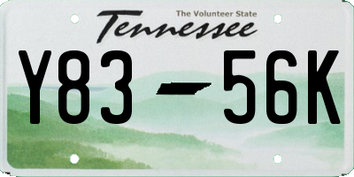TN license plate Y8356K