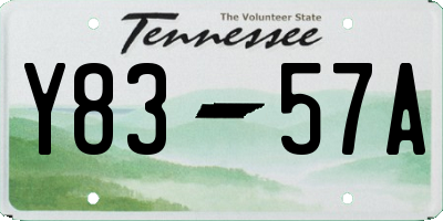 TN license plate Y8357A