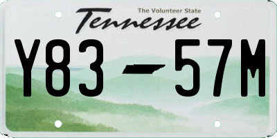 TN license plate Y8357M