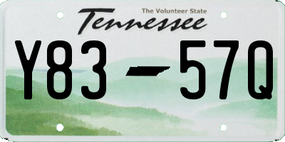 TN license plate Y8357Q