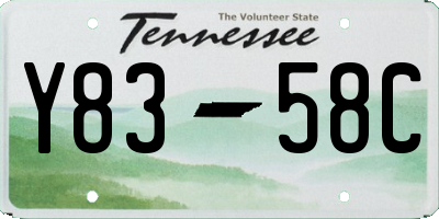 TN license plate Y8358C