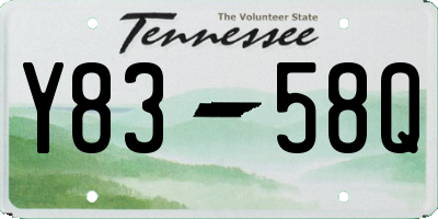 TN license plate Y8358Q