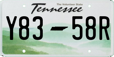 TN license plate Y8358R