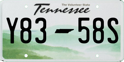 TN license plate Y8358S